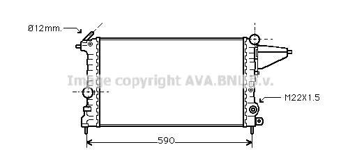 Radiateur de moteur AVA QUALITY COOLING OLA2161