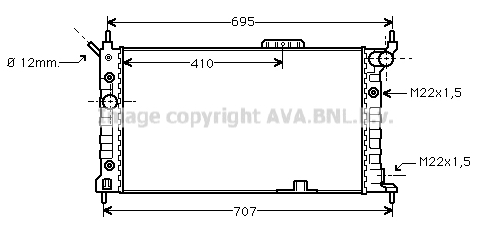 Radiateur de moteur AVA QUALITY COOLING OLA2169