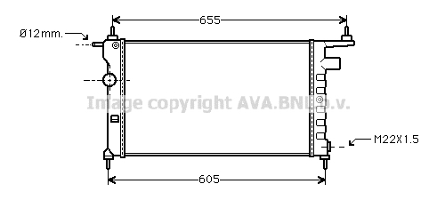 Radiateur de moteur AVA QUALITY COOLING OLA2183