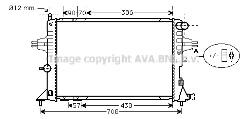 Radiateur de moteur AVA QUALITY COOLING OLA2252