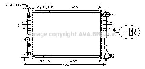 Radiateur de moteur AVA QUALITY COOLING OLA2253