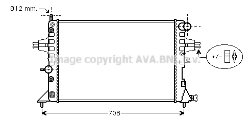 Radiateur de moteur AVA QUALITY COOLING OLA2254