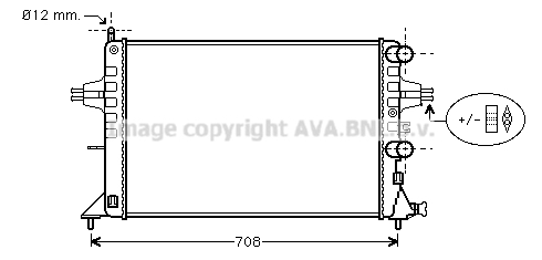 Radiateur de moteur AVA QUALITY COOLING OLA2255