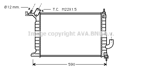 Radiateur de moteur AVA QUALITY COOLING OLA2275