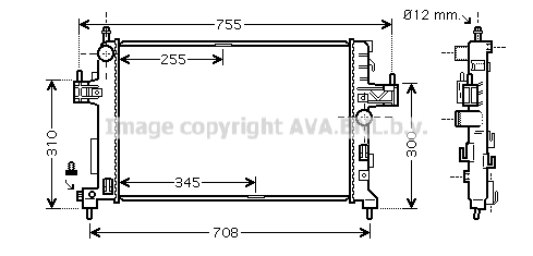 Radiateur de moteur AVA QUALITY COOLING OLA2380