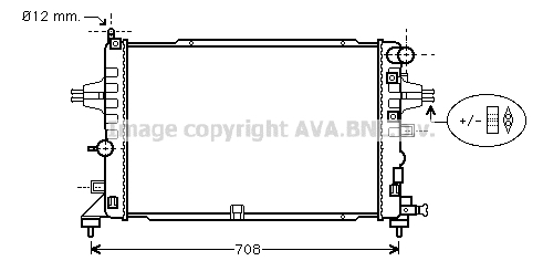 Radiateur de moteur AVA QUALITY COOLING OLA2381