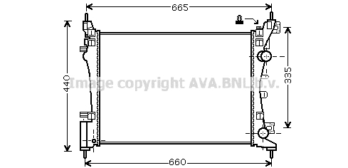 Radiateur de moteur AVA QUALITY COOLING OLA2408