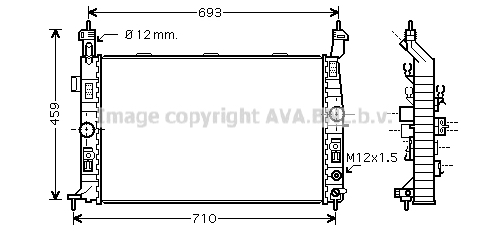 Radiateur de moteur AVA QUALITY COOLING OLA2431