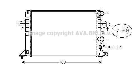 Radiateur de moteur AVA QUALITY COOLING OLA2444