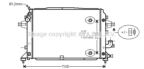 Radiateur de moteur AVA QUALITY COOLING OLA2460