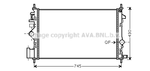 Radiateur de moteur AVA QUALITY COOLING OLA2474
