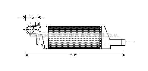 Intercooler (échangeur) AVA QUALITY COOLING OLA4322