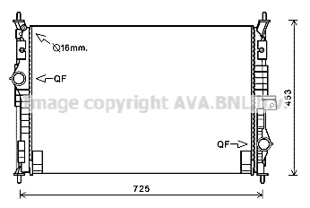 Radiateur refroidissement moteur AVA QUALITY COOLING PE2386