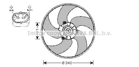 Ventilateur de refroidissement du moteur AVA QUALITY COOLING PE7522