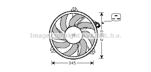 Ventilateur de refroidissement du moteur AVA QUALITY COOLING PE7524