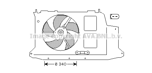 Ventilateur de refroidissement du moteur AVA QUALITY COOLING PE7532