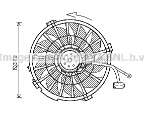 Ventilateur de refroidissement du moteur AVA QUALITY COOLING PE7555