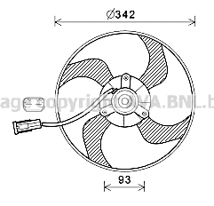 Ventilateur de refroidissement du moteur AVA QUALITY COOLING PE7557