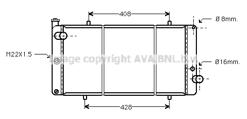 Radiateur de moteur AVA QUALITY COOLING PEA2111