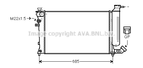 Radiateur refroidissement moteur AVA QUALITY COOLING PEA2137