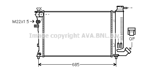 Radiateur de moteur AVA QUALITY COOLING PEA2141