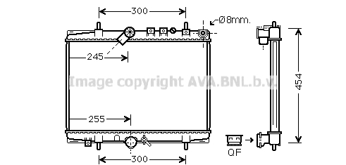 Radiateur de moteur AVA QUALITY COOLING PEA2202