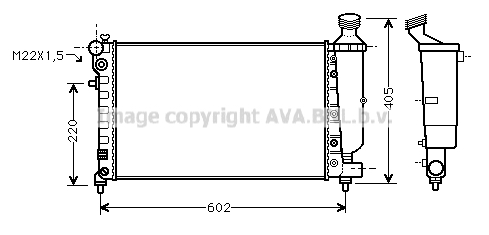 Radiateur de moteur AVA QUALITY COOLING PEA2216