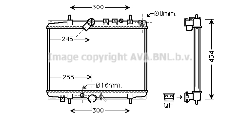 Radiateur de moteur AVA QUALITY COOLING PEA2217