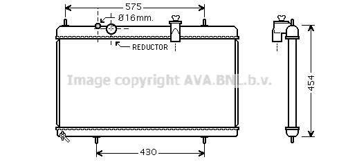 Radiateur de moteur AVA QUALITY COOLING PEA2256