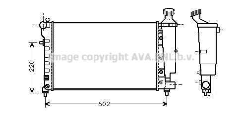 Radiateur de moteur AVA QUALITY COOLING PEA2262