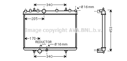 Radiateur de moteur AVA QUALITY COOLING PEA2266