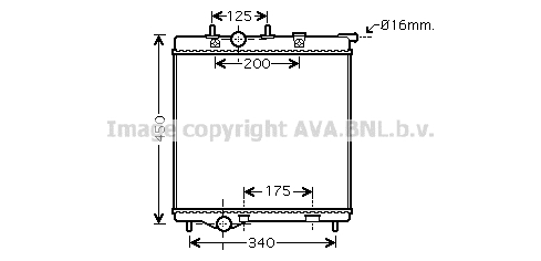 Radiateur de moteur AVA QUALITY COOLING PEA2298