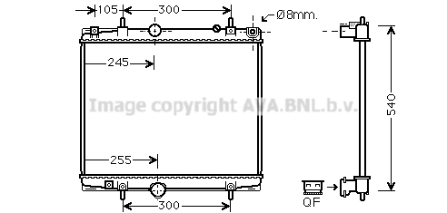 Radiateur de moteur AVA QUALITY COOLING PEA2331