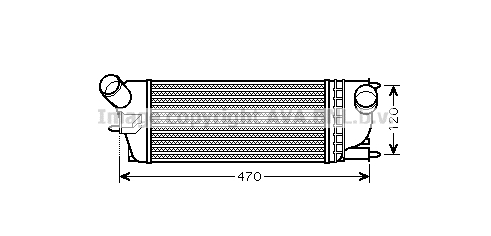 Intercooler (échangeur) AVA QUALITY COOLING PEA4336