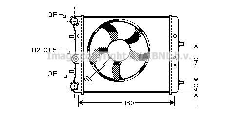 Radiateur de moteur AVA QUALITY COOLING SAA2013