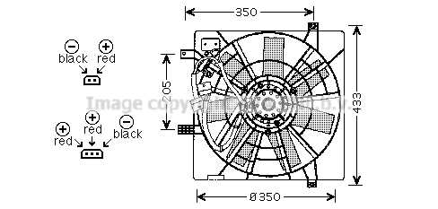 Ventilateur de refroidissement du moteur AVA QUALITY COOLING SB7501