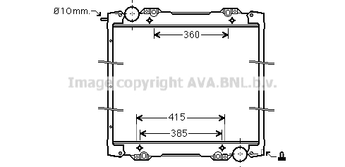 Radiateur de moteur AVA QUALITY COOLING SC2027