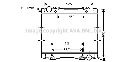 Radiateur de moteur AVA QUALITY COOLING SC2027N