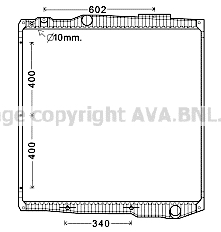 Radiateur de moteur AVA QUALITY COOLING SC2045