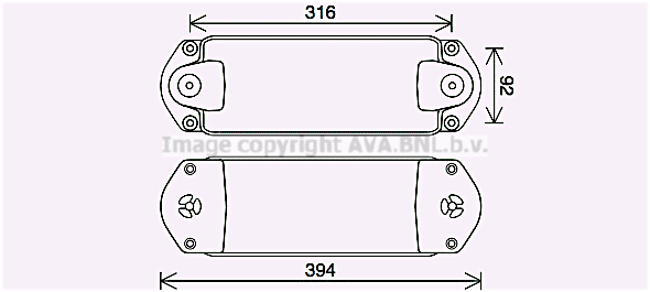 Radiateur d'huile moteur AVA QUALITY COOLING SC3050