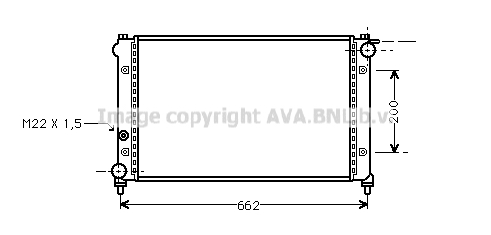 Radiateur de moteur AVA QUALITY COOLING STA2005