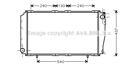 Radiateur refroidissement moteur AVA QUALITY COOLING SU2043