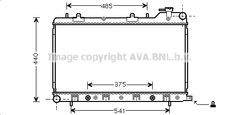 Radiateur refroidissement moteur AVA QUALITY COOLING SU2049