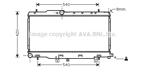 Radiateur refroidissement moteur AVA QUALITY COOLING SU2057