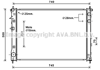 Radiateur refroidissement moteur AVA QUALITY COOLING SU2091