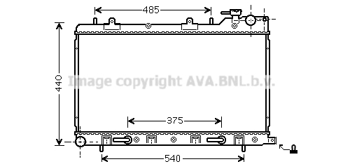 Radiateur refroidissement moteur AVA QUALITY COOLING SU2098