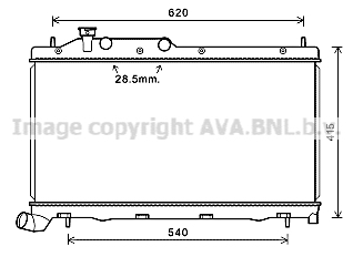 Radiateur refroidissement moteur AVA QUALITY COOLING SU2105