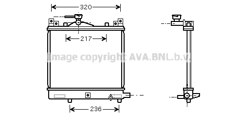 Radiateur de moteur AVA QUALITY COOLING SZA2057