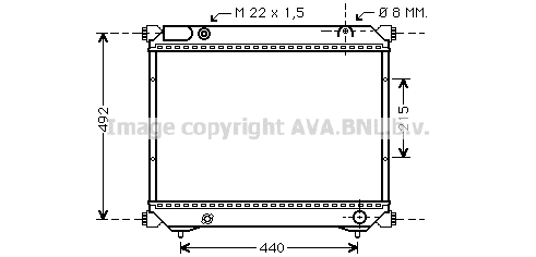 Radiateur de moteur AVA QUALITY COOLING SZA2039