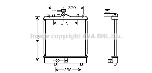 Radiateur de moteur AVA QUALITY COOLING SZA2061